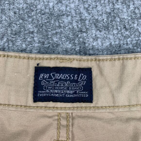 Levis Cargo Short Men 38 Khaki Beige Cotton Multi Pocket 9in Inseam - Picture 6 of 15